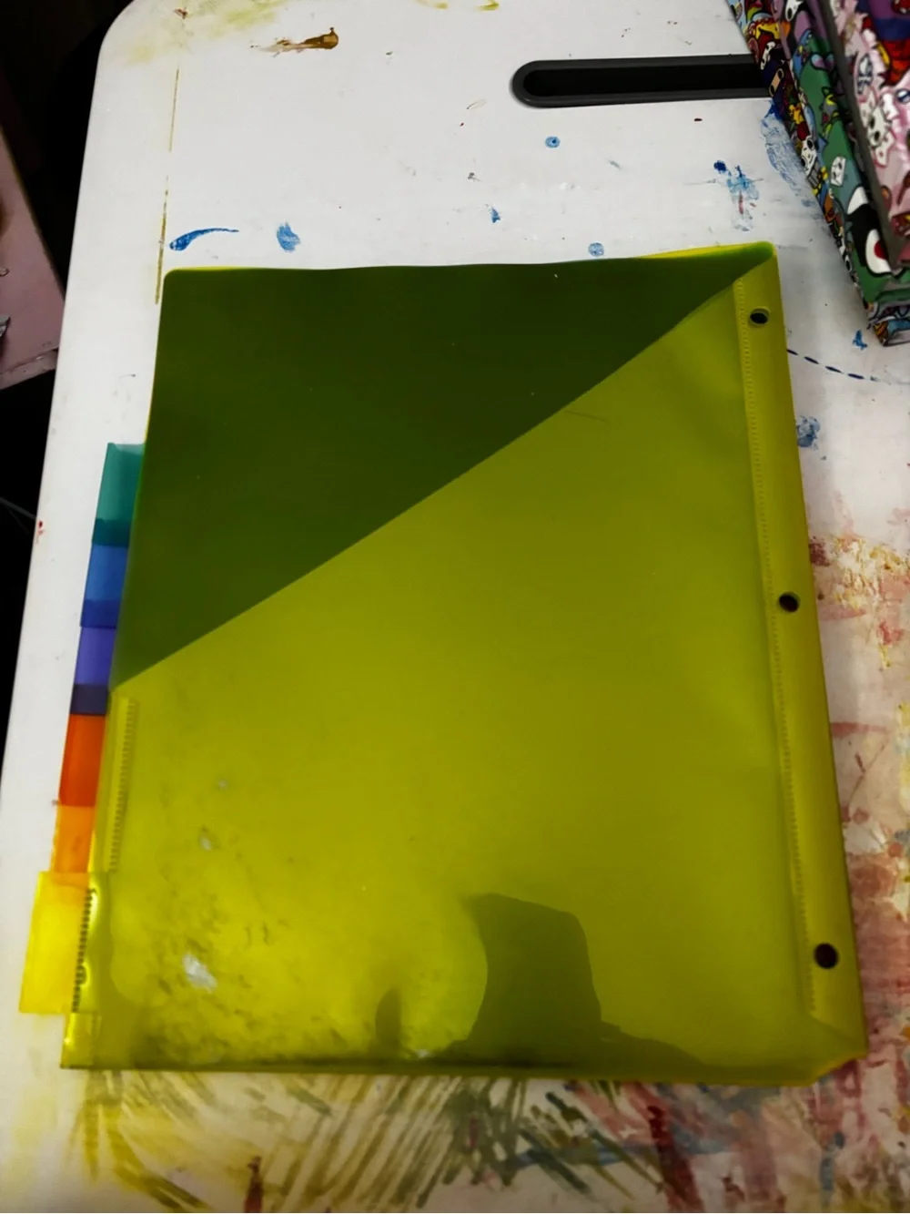 Set of Colorful Transparent Dividers for Binders - 6 colors